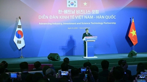 Thủ tướng Lê Minh Hưng păng Kơdră teh đak Hàn Quốc Lee Jae Myung năm akŏm Pơma đam  