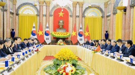 Tổng Bí thư, Kruanh dak Tô Lâm rgum nchră đah Tổng thống Hàn Quốc Lee Jae Myung