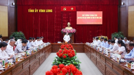 Thủ tướng Chính phủ Lê Minh Hưng pah kan đah Rnâng kan n’gor uỷ Vĩnh Long.