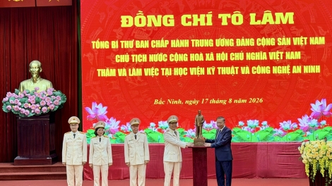Tổng Bí thư, Kruanh dak Tô Lâm khâl Học viện Kỹ thuật n’hanh Công nghệ an ninh