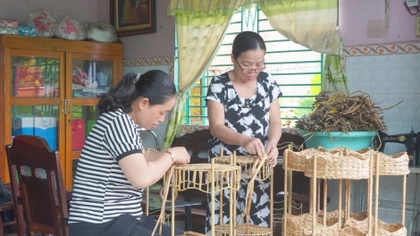 Đan lục bình tại nhà, tạo sinh kế cho phụ nữ nông thôn ở Cần Thơ