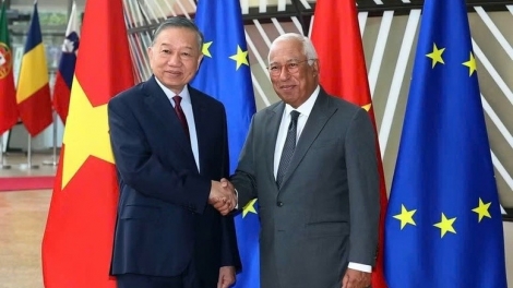 TỔNG BÍ THƯ, CHỦ TỊCH NƯỚC TÔ LÂM LƯM PRÁ LÂNG CHỦ TỊCH HỘI ĐỒNG CHÂU ÂU ANTONIO COSTA