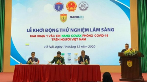 Bruk peih ngak iek lâm sàng vaccine Covid-19 angaok anek menuac mbang ka 1 rah tabiak mesup ni di Học Viện Quân y (Hà Nội)