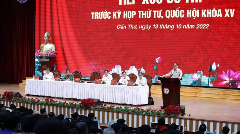 Thủ tướng Phạm Minh Chính  taong yaom glaong saong pok mayaom Đảng bộ, karja, bol bala saong rahra di ban Cần Thơ hu jumpataom gauk, kham marat yam tagok saong mek hu dom siam lagaih, rik tame dom bruk ngak hu di bhum saong dalam taneh ia