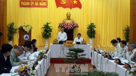 T’coóh Võ Văn Thưởng- Ủy viên Bộ Chính trị, Trưởng Ban Tuyến giáo Trung ương bhrợ bhiệc lâng Ban Thường vụ Thành uỷ Đà Nẵng