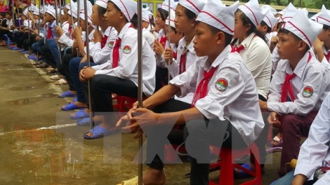 Học sinh zr’lụ boo túh Lào Cai ooy t’ngay khai giảng