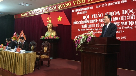 Hội thảo khoa học hơnh déh 110 c’moo t’ngay n’niên Tổng Bí thư Trường Chinh