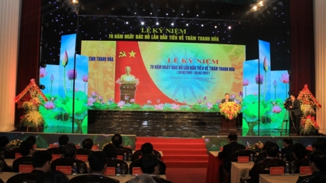 Chủ tịch k’tiếc k’ruung Trần Đại Quang pấh bhiệc bhan hơnh déh 70 c’moo T’ngay A va Hồ g’lúh tr’nơợp chô lum Thanh Hóa