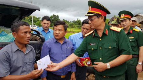 Quân khu 5 xay bhrợ bấc bh’rợ tr’nêng zooi Lào bhrợ bhr’lậ râu ha voóh bha nậ thủy điện Sa Nảm Noy