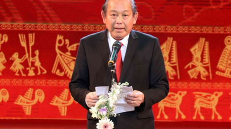 Phó Thủ tướng Trương Hòa Bình pa prá đhị Bhiệc bhan hơnh déh học sinh, sinh viên Acoon cóh bhriêl g’lăng tr’haanh bhlâng c’moo 2018