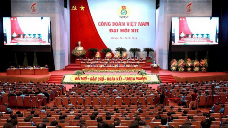 Ra’diu đâu, zâp đại biểu xay moon đắh 12 tu bhiệc moon pa glúh lâng tổ chức công đoàn nhiệm kỳ t’mêê