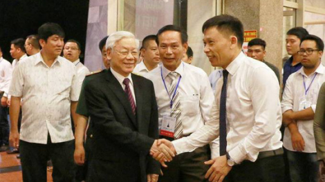 Tổng Bí thư Nguyễn Phú Trọng pấh bhiệc bhan pađớp ch’ner Báo chí Quốc gia g’lúh 12 c’moo 2017