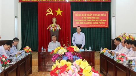 Chủ tịch UB TƯMTTQ VN Trần Thanh Mẫn đoọng pr’hêl đhị tỉnh Phú Yên