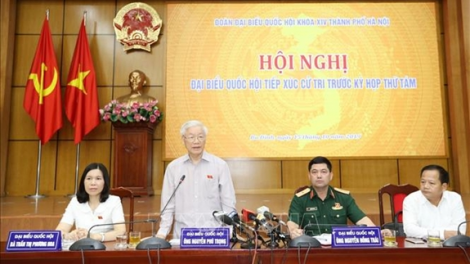 Tổng Bí thư, Chủ tịch k’tiếc k’ruung Nguyễn Phú Trọng tr’lum lâng đhanuôr bêl k’nặ tước pr’họp âng quốc hội