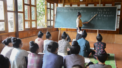 Lớp học chr’nắp liêm lalay cơnh đhị a ral da ding Pom Có