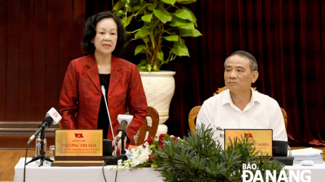 Pa căn Trương Thị Mai: Lêy xăl t’mêê c’lâng bh’rợ p’too moon đhanuôr, pa dưr loom tin đươi âng đhanuôr cơnh lâng Đảng