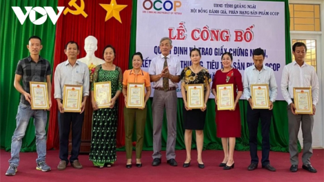 Quảng Ngãi: Pa xọong 20 bh’nơơn bh’rợ zập pr’đợơ OCOP