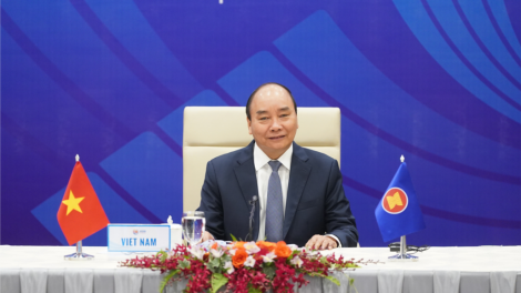 Thủ tướng Nguyễn Xuân Phúc t’đang ASEAN đoàn kết lâng pa zay lâh mơ dzợ đoọng zêl, cha groong Covid-19