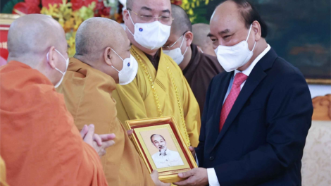 Chủ tịch k’tiếc k’ruung: Phật giáo ta luôn vêy chr’năp ga mắc coh bh’rợ “zooi k’tiếc k’ruung, pa tệêm loom đhanuôr”