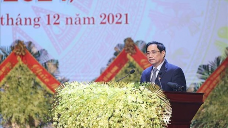 Thủ tướng Phạm Minh Chính pâh bhiệc bhan hơnh deh 110 c’moo t’ngay n’niên âng Đại tướng Võ Nguyên Giáp
