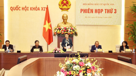 Chủ tịch Quốc hội Nguyễn Thị Kim Ngân k’đhơợng bhrợ pr’hop g’luh 3 âng Hội đồng Bầu cử k’tiêc k’ruung