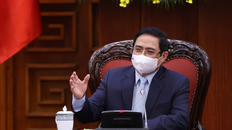Thủ tướng Chính phủ bhrợ bhiệc lâng pazêng vel đong ooy bh’rợ zâl cha groong Covid-19