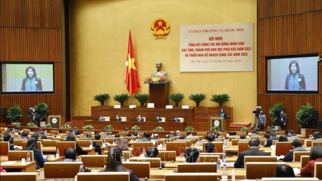 Chủ tịch Quốc hội k’đhơợng bhrợ Hội nghị k’rong pa zêng Hội đồng nhân dân apêê tỉnh, thành phố zr’lụ n’đăh Bắc