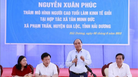 Chủ tịch nước Nguyễn Xuân Phúc lưm, cher hun pr’hêl ha pêê t’cooh t’ha Hải Dương