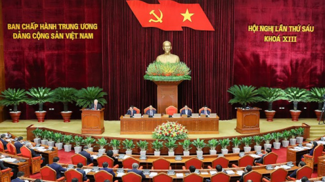 Thông cáo báo chí t’ngay bhrợ bhiêc g’luh 3 âng Hội nghị Trung ương 6 khóa XIII