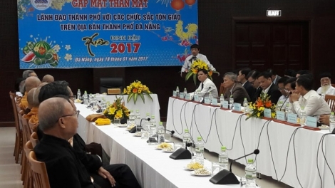 Đà Nẵng: tr’lưm mặt apêê chức sắc, tôn giáo đhị bêl tết Đinh Dậu 2017