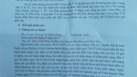 Phú Yên lêy cha mêết cha groong pr’lúh cúm A/H1N1 xang mưy p’niên lấh chêết