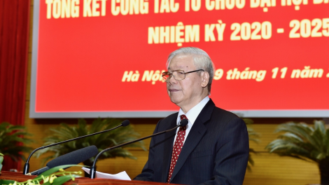 Khua git gai Ping gah, Khua mir sir dêh ]ar ta ơi Nguyễn Phú Trọng git gai bruă Jơnum mơnuih apăn bruă đơ đam dêh ]ar ta