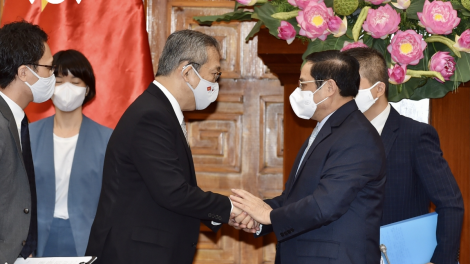 Khua dêh čar ta ơi Phạm Minh Chính tŭ jum Khua anih jưh pơ ala kơ dêh čar Japan