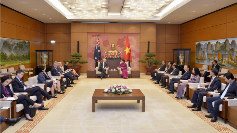 Chủ tịch Quốc hội tìp mat mờ Thủ tướng lơgar Australia ồng Scott Morrison