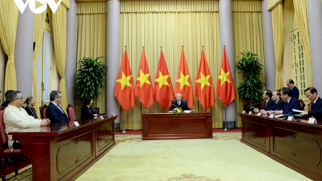 Tổng Bí thư, Chủ tịch lơgar ồng Nguyễn Phú Trọng dờp sră dà lơgar pơyoa bơh ală Đại sứ lơgar bơdìh