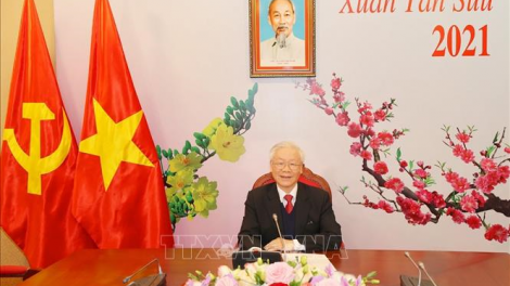 Ồng Nguyễn Phú Trọng Tổng Bí thư, Chủ tịch lơgar cribơyai tàm điện thoại mờ Tổng Bí thư Lào