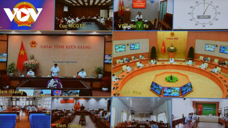 Thủ tướng Chính phủ sồr càr Tiền Giang mờ Kiên Giang pal lơh ngan rlau tai tàm broă lơh rcang sơndră kòp Covid-19