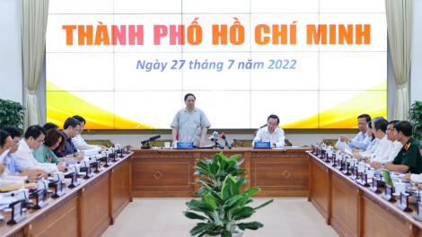 Thủ tướng Cíñ phủ ồng Phạm Minh Chính lơh broă mờ kwang đơng lam bồ ƀòn dờng Hồ Chí Minh