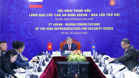 Ƀộ trưởng ồng Tô Lâm tus bal Pơrjum tàm lùp kwang đơng lam bồ kâp dờng sền gàr lơngăp lơngai mpồl ASEAN mờ lơgar Nga