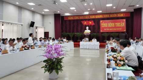 Thủ tướng Cíñ phủ ồng Phạm Minh Chính lơh broă mờ kwang đơng lam bồ càr Bình Thuận