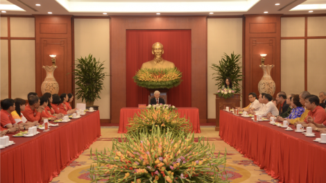 Tổng Ƀi thư ồng Nguyễn Phú Trọng sồr: dong kờl kòn bnus, geh nùs nhơm niam là dùl bơta niam bơnĕ, dùl bơhiàn dờng màng bơh jơi bơtiàn he dê