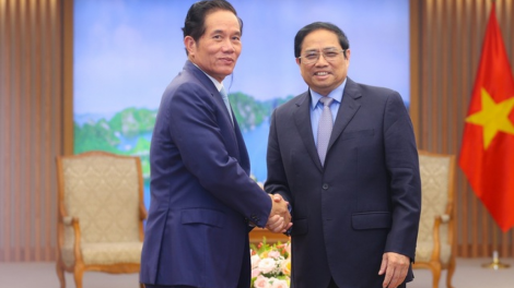 Thủ tướng ồng Phạm Minh Chính wă Kwang ătbồ ƀòn dờng Phnom Penh