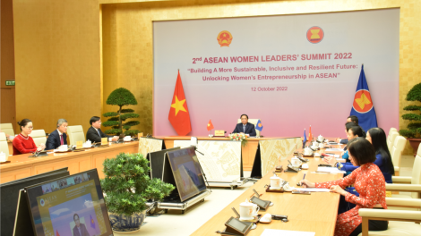 Thủ tướng Cíñ phủ ồng Phạm Minh Chính tus bal Pơrjum Kwang bàng kấp dờng ùr Kwang đơng lam bồ ASEAN dơ̆ 2