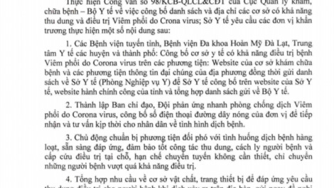 Lâm Đồng: Yal mat ală hìu sơnơm sơm kòp as sồt klờm soh jroa\ tài bơh virus corona