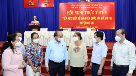 Kruanh dak Nguyễn Xuân Phúc tâm mâp ƀon lan ta nkuăl ƀon têh Hồ Chí Minh.