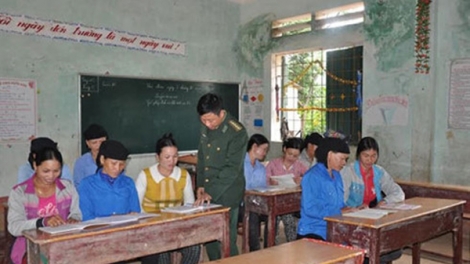 Bộ đội biên phòng gieo chữ nơi biên cương Tây Bắc