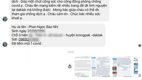 Đắk Lắk: Nhiều đoàn viên thanh niên viết đơn tình nguyện tham gia tuyến đầu phòng chống dịch
