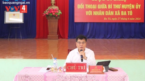 QUẢNG NGÃI: BÍ THƯ HUYỆN UỶ BA TƠ LƯM PRÁ LÂNG ĐHANUÔR CHR’VAL BA TÔ