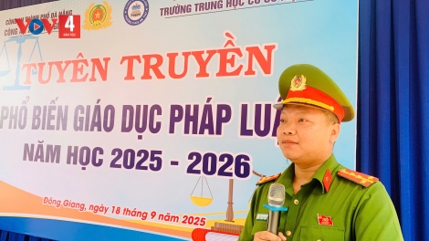 CÔNG AN ĐÔNG GIANG XAY TRUIH, P’TOO PA CHOOM PHÁP LUẬT HA GIÁO VIÊN, HỌC SINH