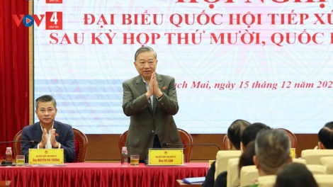 TỔNG BÍ THƯ TÔ LÂM TR’LUM LÂNG ĐHANUÔR XANG PR’HỌP G’LUH 10 QUỐC HỘI KHOÁ 15